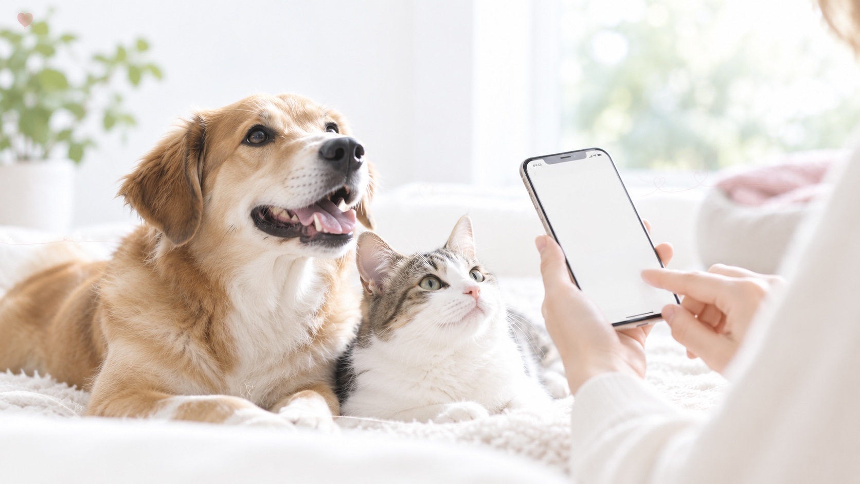 保護犬・保護猫とスマホを使う人